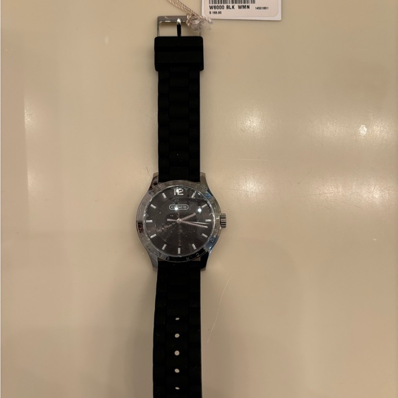 Coach black and silver watch unworn with tags - Picture 2 of 5